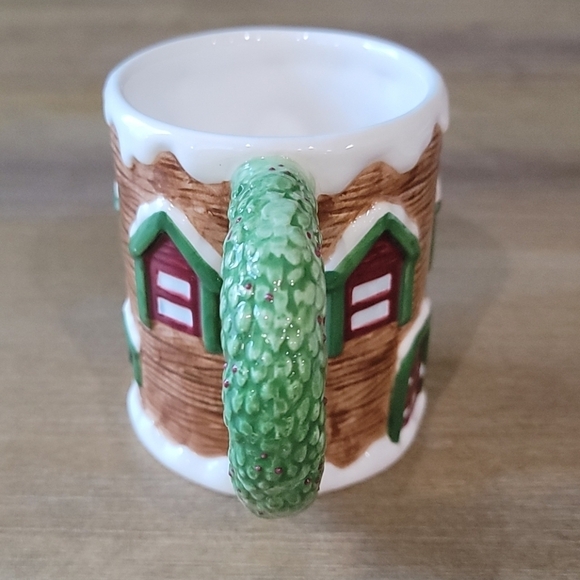 The Cellar Log Cabin Christmas Scultped Mug - Picture 4 of 6